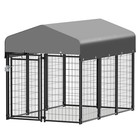 Dog Crate Kennel Outdoor Large Animal Playpen Pet Fence W roof Waterproof Cover