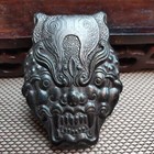 Ancient Chinese Hongshan Culture The Old Carved Black Dragon Card Statue3295