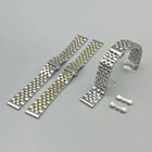 Polished 10mm-24mm Metal Bracelet Stainless Steel Watch Band Strap Universal