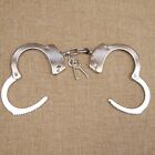 Heavy Duty Steel Double Lock Police Style Handcuffs Hand Cuffs 2 Keys New