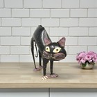 Recycled Vintage Scrap Metal 13  X 10 75  Halloween Black Scaredy Cat Decor