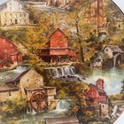 Springbok 1970s Circular Jigsaw Puzzle Grist Mills Barns Pzl 6043 500 Complete