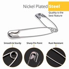 300 Pack Safety Pins Assorted  4 Different Sizes  Strong Nickel Plated Steel    