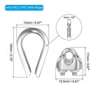 1 16  Wire Rope Kit  40 Pack M2 Stainless Steel Thimbles   Clamps For Wire Rope