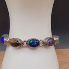Mexico Sterling Silver 925 Multi Stone Bracelet