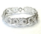 Vtg Signed Alice Caviness Sterling Silver Filigree Bracelet 7  925