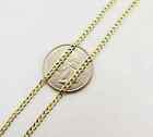 10k Solid Yellow Gold Men s 2mm Cuban Curb Link Chain Necklace