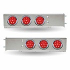 Tu-9209l1 Trux 30   led Mud Flap Hangers  3 3 4    Bolt Spacing 4   leds  red Lens  Ss