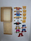 Wooden Bear Dress-up Puzzle Set W  Tray Box 5 Heads 4 Outfits Ages 3-5