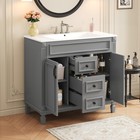 36  Bathroom Vanity With Top Sink  Modern Storage Cabinet 2 Doors