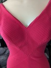 Vtg 60s Catalina Raspberry Pink 1 Pc Swimsuit Built-in Bra Textured Nylon 10