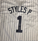     styles P  Sheek Louch The Lox Autographed New York Yankees Jerseys Leaf Auth