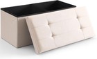 Storage Ottoman Bench Foldable Seat Footrest End Of Bed Ottoman With Flipping   