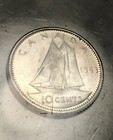 1963 Canada 10 Cents Silver 10   Dime Ten Cent Canadian Coin Foreign Money