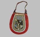 Great Antique Native American Indian Plains Floral Bead Beaded Pouch Rare 1800 s
