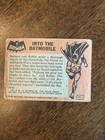 1966 Topps Batman Black Bat  8 - Into The Batmobile - Low Grade - Creases