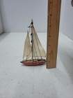 Vintage Wooden Model Sailboat Sailing Ship Yacht Boat 4  X 6    2