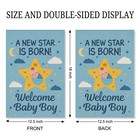 Welcome Baby Boy Blue Garden Flag  Funny Newborn Birth Announcement Yard Deco   