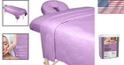 Durable Lavender Flannel Cotton 3-piece Massage Table Sheet Set For Therapists