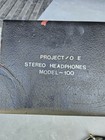 Vintage 60 s - 70 s Project Oe Model100 Stereo Headphones W  Case Tested  Works 