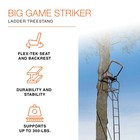 Big Game Striker Xl 17 5  Ladder Treestand With Flip-back Seat And Rail  Black
