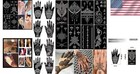 Versatile Henna Tattoo Stencil Kit - 16 Reusable Sheets For Events   Festivals