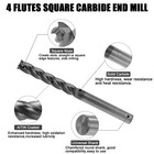 1pcs 4 Flute 1 2  X 3  X 6  Solid Carbide Long End Mill - Altin Coated