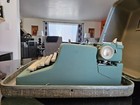 Vintage 1950s Royal Quiet De Luxe Portable Typewriter  Original Case Mint Green 