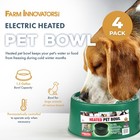 Farm Innovators P-60 1 5 Gallon Electric Heated Pet Water Bowl  60 Watt  4 Pack