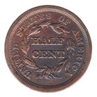 1851 Braided Hair Half Cent Vf