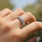 Half Eternity Wedding Band Ring 2ct Lab Created Diamond 14k White Gold Plated