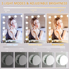 Black Vanity Mirror With Lights Large Hollywood Vanity Mirror With 15 Led Bulbs