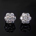 Vvs1 Moissanite Cluster Flower Earrings 925 Silver Earrings For Men Women Gra