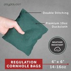 Weather Resistant Cornhole Bags - Set Of 8 Regulation Corn Hole Bean Bags - H   