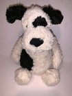 Jellycat London Bashful Puppy Dog Stuffed Animal Plush Toy Black   Cream 12 