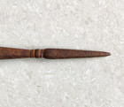 19c Antique Hand Carved Iron Spear End Original Old Collectible 7 1  Long Sp175