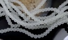 100 Czech Frosted Sea Glass Round Beads - Matte - Clear Crystal 4mm