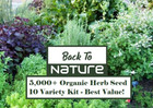 Herb Seed Bank - 10 Varieties - Non Gmo Seeds - Grow Your Own Fresh Herbs 