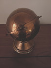 Vintage Mid Century Modern Brass Metal Globe Cigarette Dispenser storage
