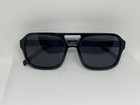 Oversized Trendy Men Women Aviator Sunglasses Black Frames Black Lens With Case
