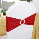 25pcs Red Spandex Chair Sashes With Buckle Slider For Wedding  Party Decoration