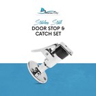 Marine City 316 Stainless Steel Door Stopper Catch Set Soft Stop Anti-collision