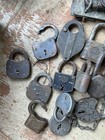 Lot  19  Vintage  Padlock Lock  No Key - As Is