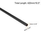 4pcs Carbon Fiber Tubes 4 X 6 X 420mm Plain Weave Glossy Surface Rod