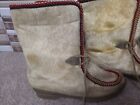 Vintage Antique Native American Indian Rubber Sole Winter Boot Moccasin   Sz 6 5