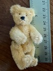 Vintage Miniature Steiff Mohair Teddy Bear Golden Honey Brown Mohair 3 5    No Id