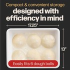 Hans Grill Pizza Dough Proofing Box - Pack Of 2 Stackable Bpa-free Trays With Co