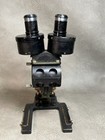 Antique 1920s Bausch   Lomb Binocular Microscope And Wood Case