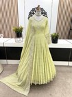 New Fashionable Pista Green Georgette Salwar Kameez With Dupatta For Women
