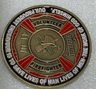   Volunteer Firefighter Challenge Coin   Respect To Save Life And Property